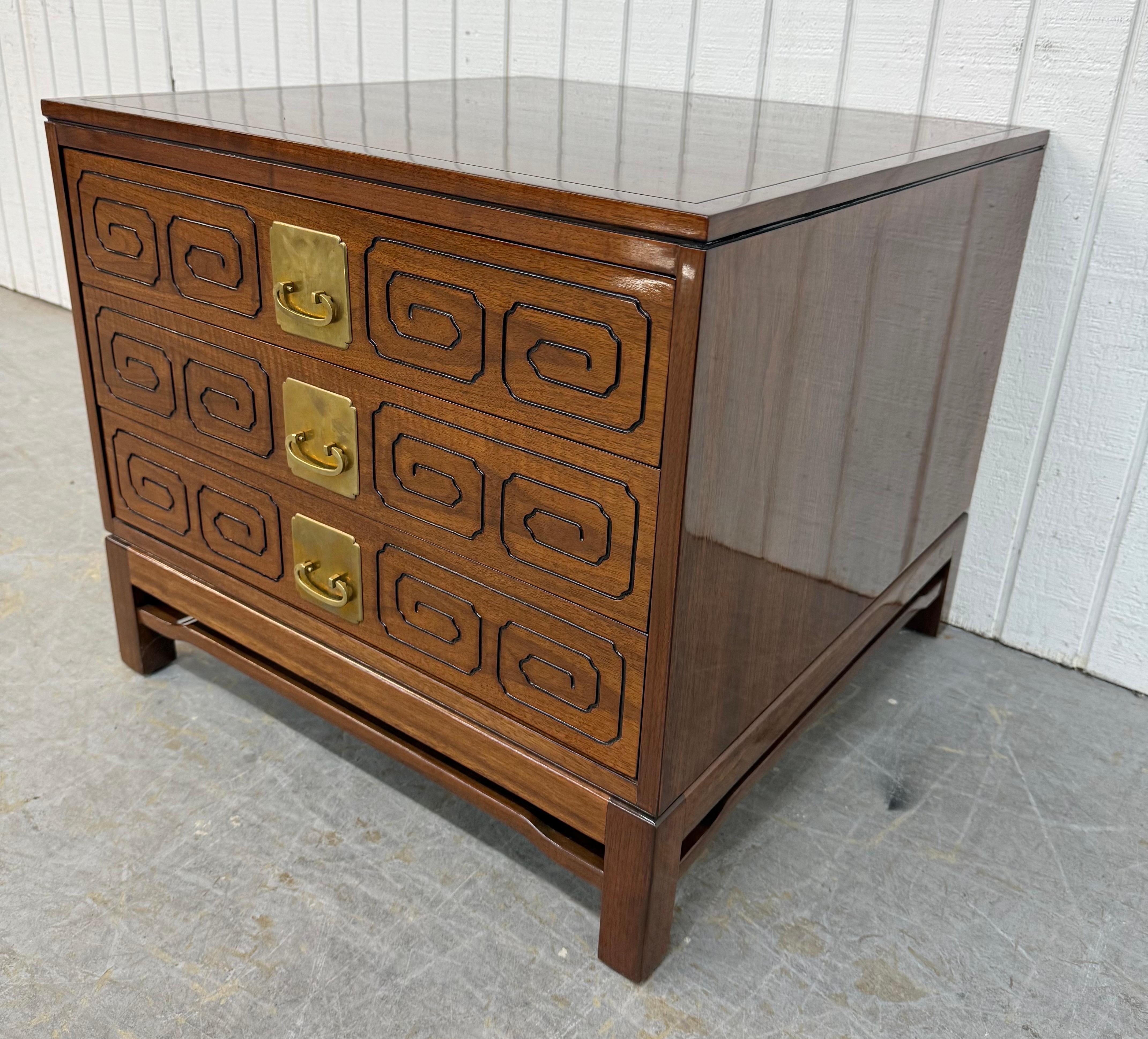American Vintage John Widdicomb Campaign Walnut Chest For Sale