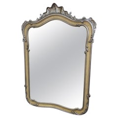 Espejo Vintage John Widdicomb de estilo francés pintado y en pan de plata