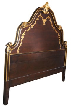 Vintage John Widdicomb French Walnut Venetian Queen Bed Headboard Louis XV