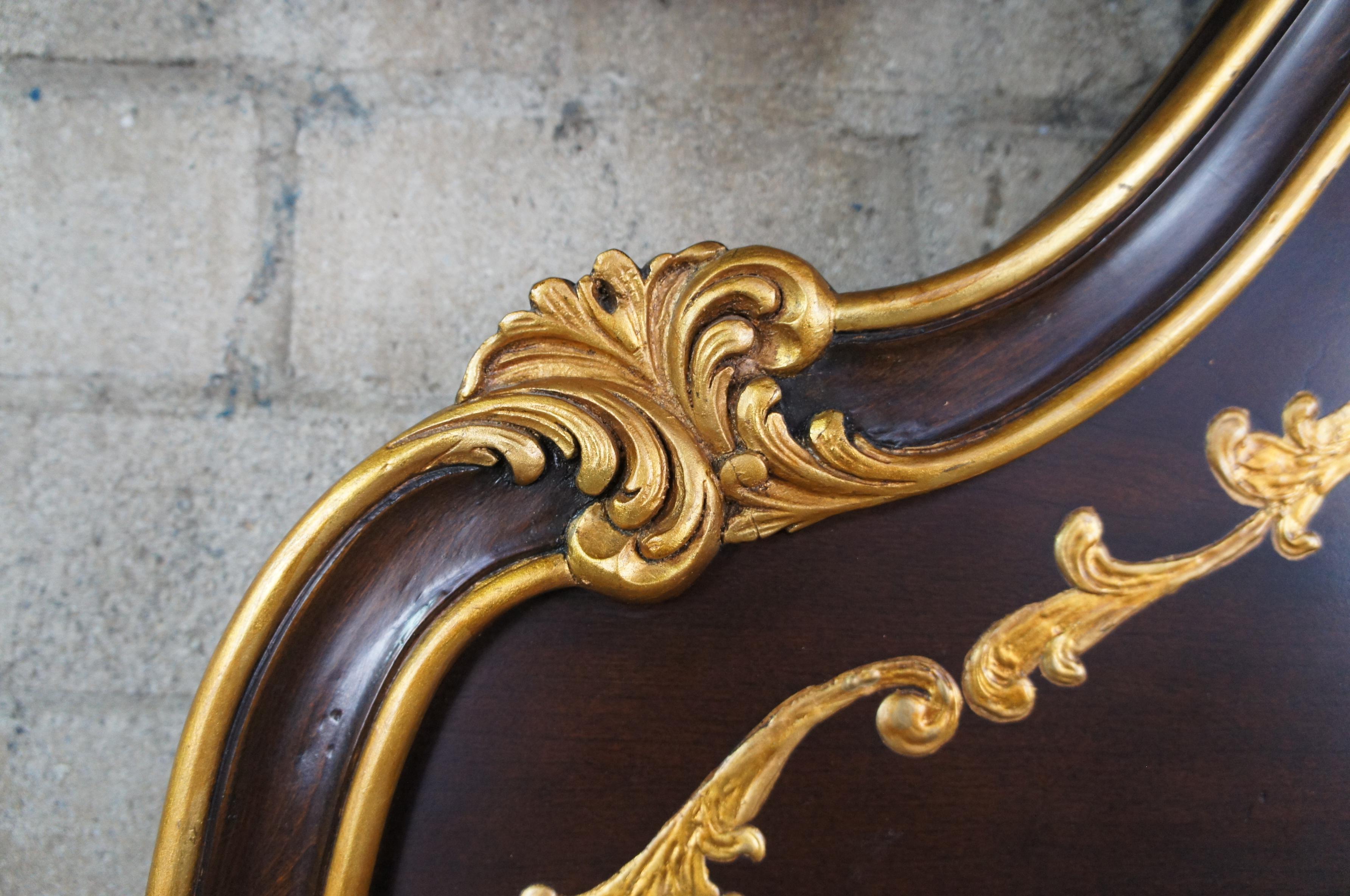 Vintage John Widdicomb French Walnut Venetian Queen Bed Headboard Louis XV 1