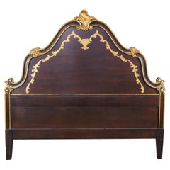 Retro John Widdicomb French Walnut Venetian Queen Bed Headboard Louis XV