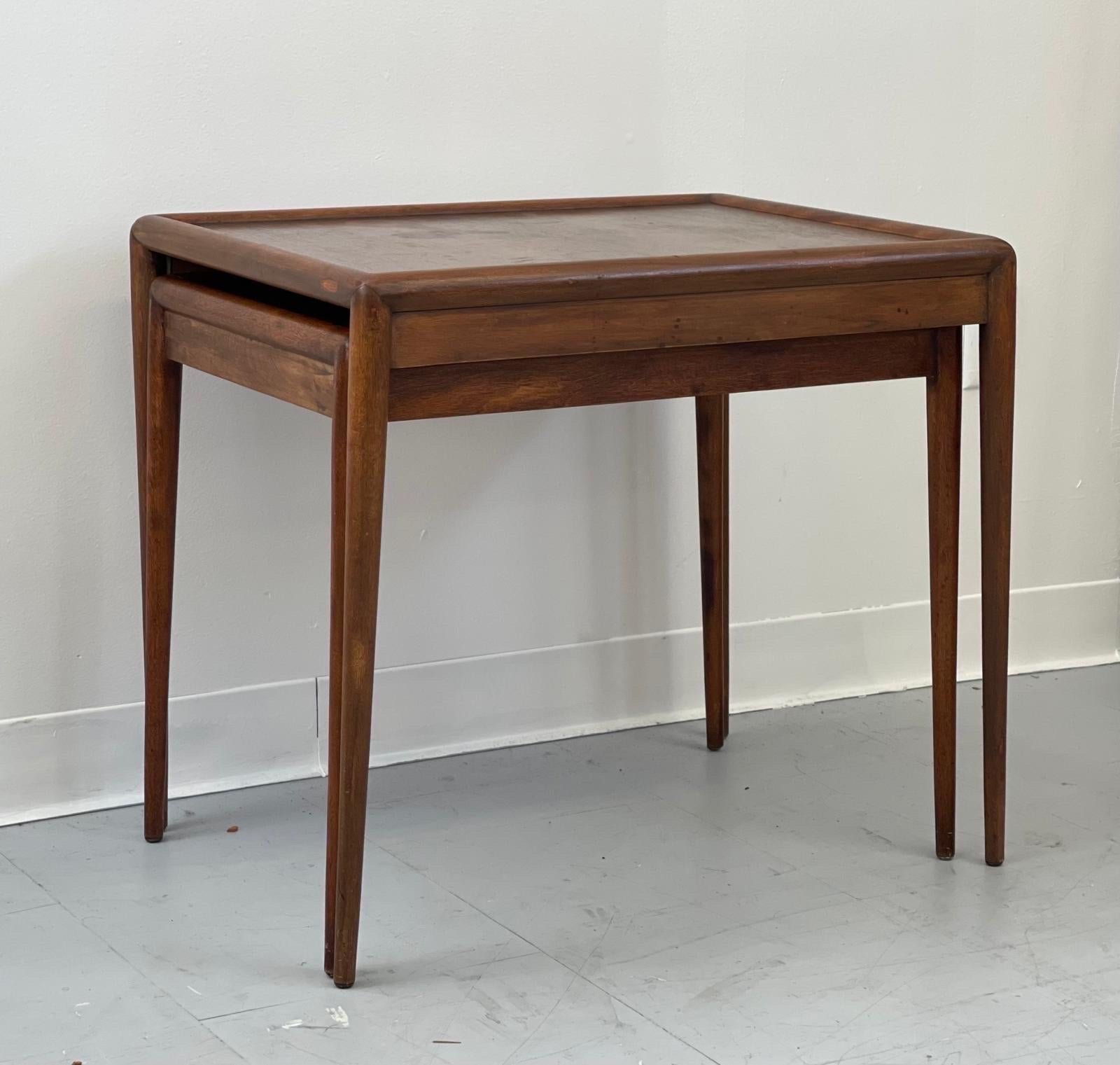 Vintage John Widdicomb Mid Century Modern Mid Century Modern Nesting Table For Sale 1