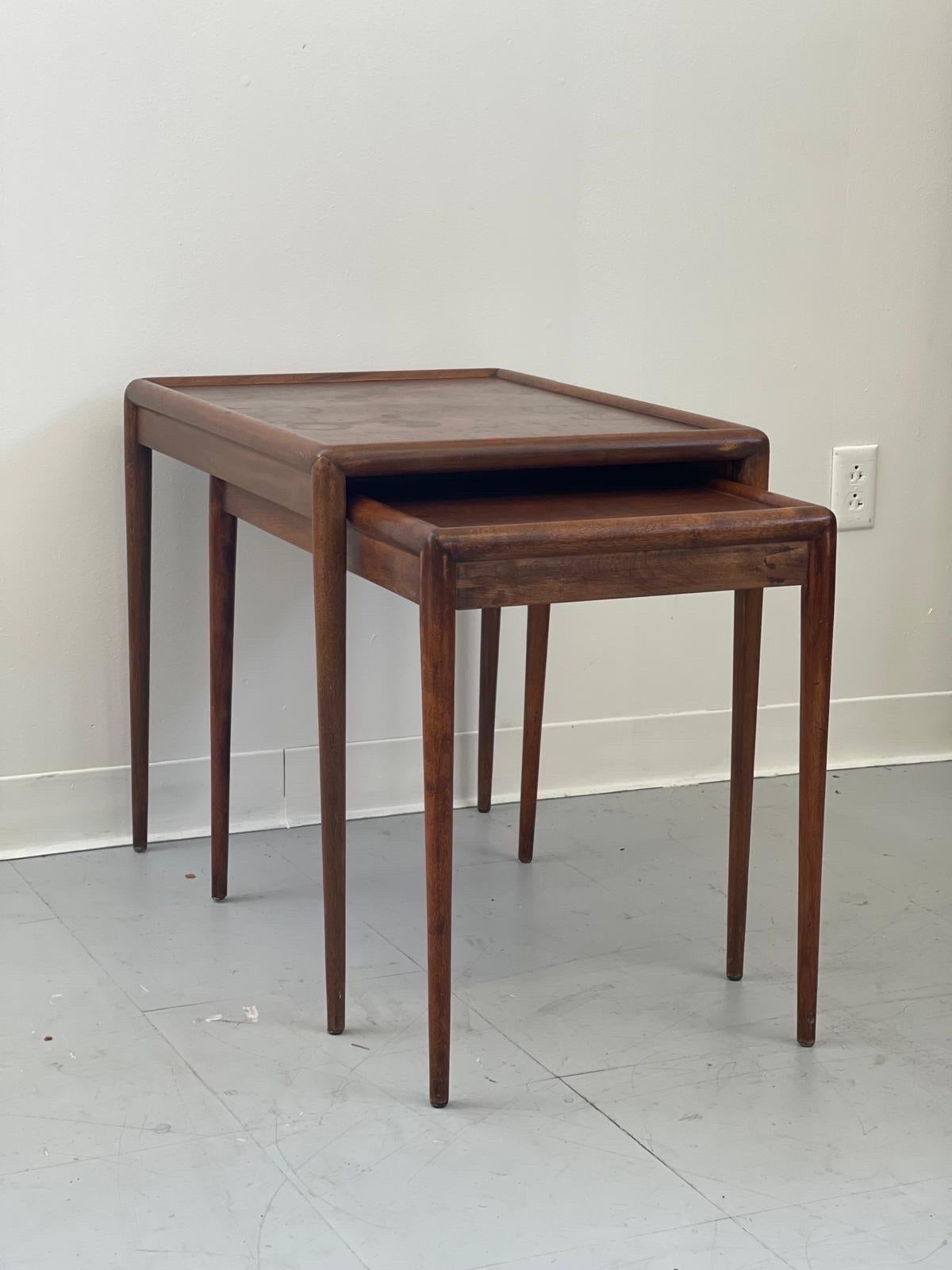 Vintage John Widdicomb Mid Century Modern Mid Century Modern Nesting Table For Sale 2