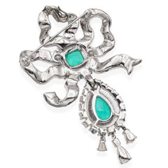 Vintage Jomaz Versilbertes Strassband Brosche Pin