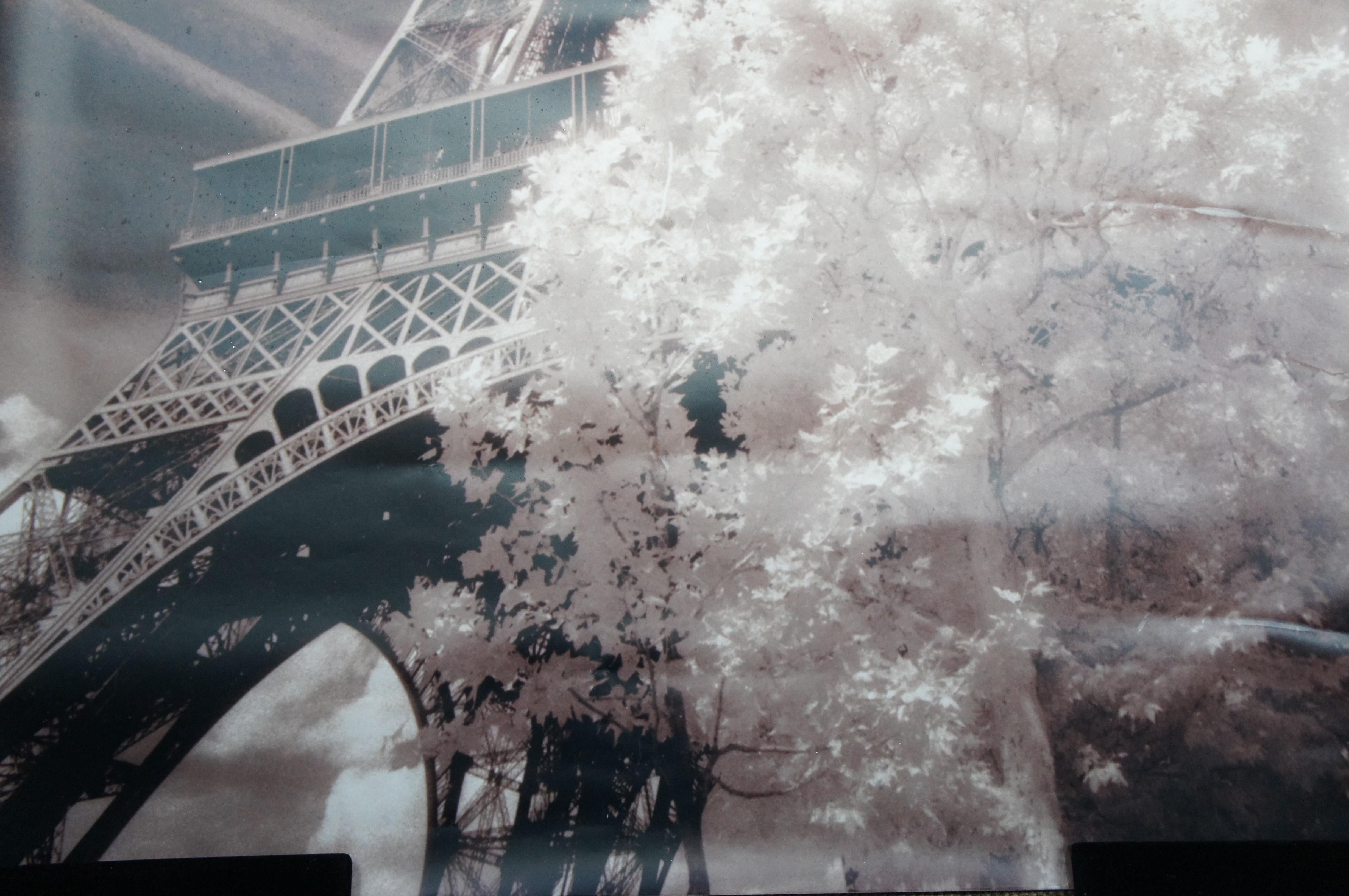 20th Century Vintage Jon Arnold over Sized Eiffel Tower Paris France Poster Fujifilm For Sale