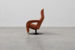 Vintage Jori Symphony Relaxsessel in Backstein Terra Leder