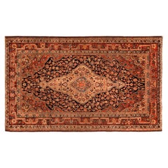 Vintage Josan Sarouk Oriental Rug, in Small Size, with Central Medallion