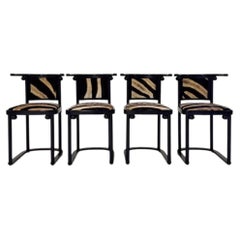 Vintage Josef Hoffmann Cabaret Fledermaus Chairs in Zebra, PAIR