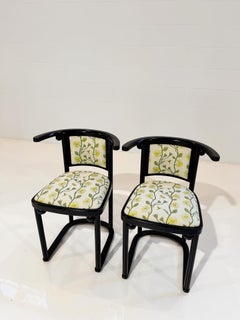 Vintage Josef Hoffmann Fledermaus Chairs in Chiarastella Cattana Altheas, Pair