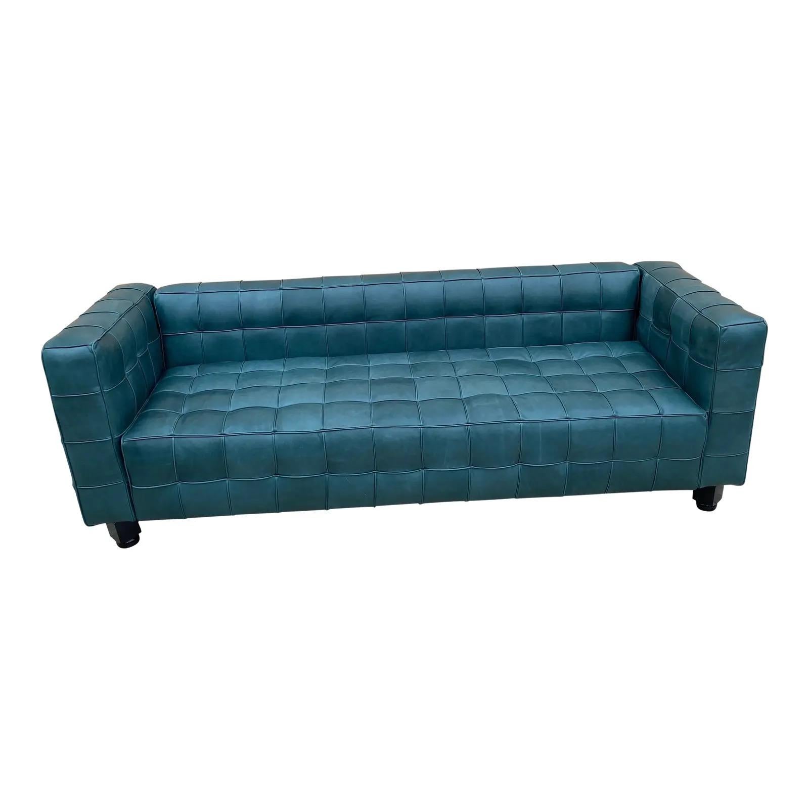 Vintage Italian Kubus Sofa, neu gepolstert in Holly Hunt Florence Collection 