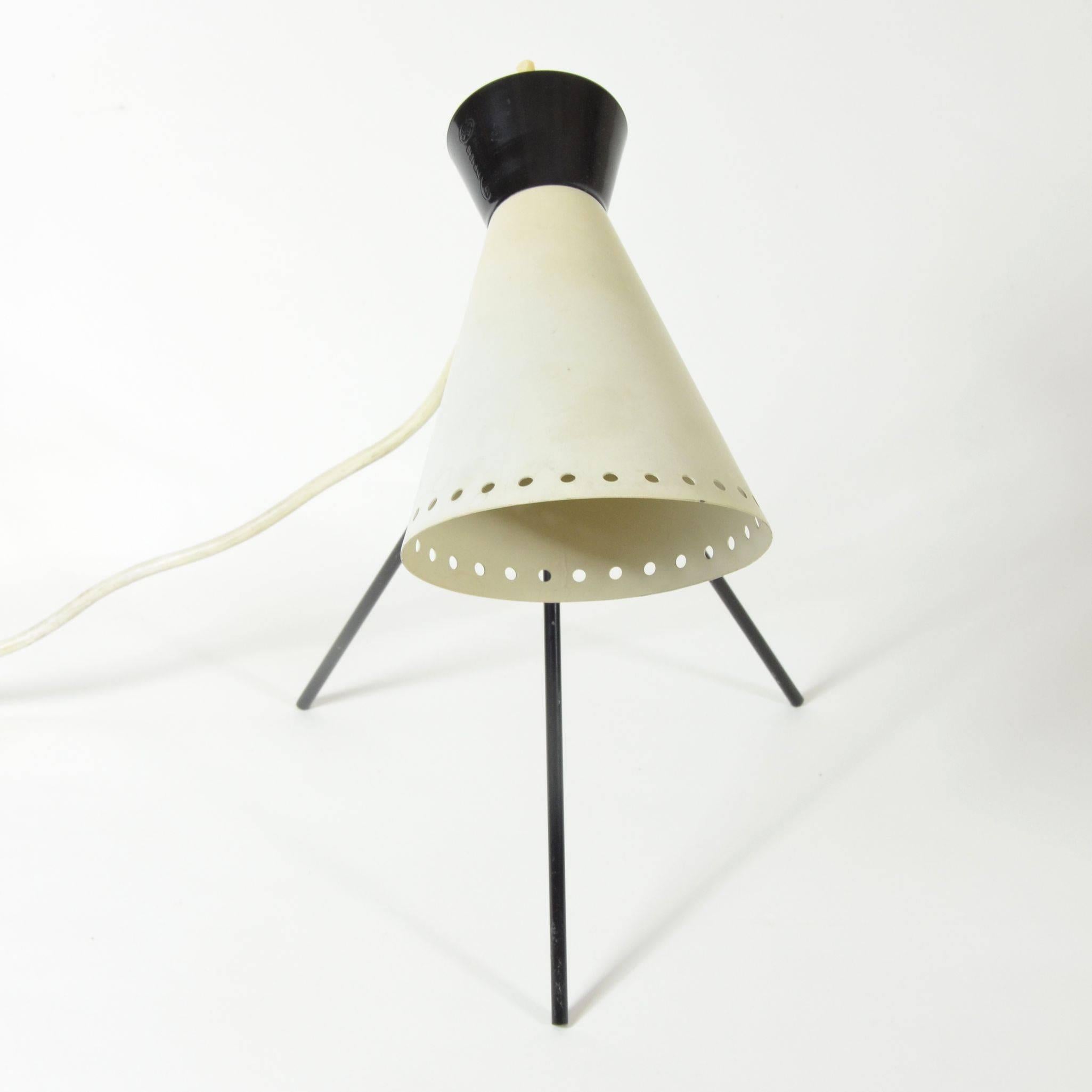Mid-Century Modern Vintage Josef Hurka Tripod Lamp for Napako, Czechoslovakia, 1960s For Sale