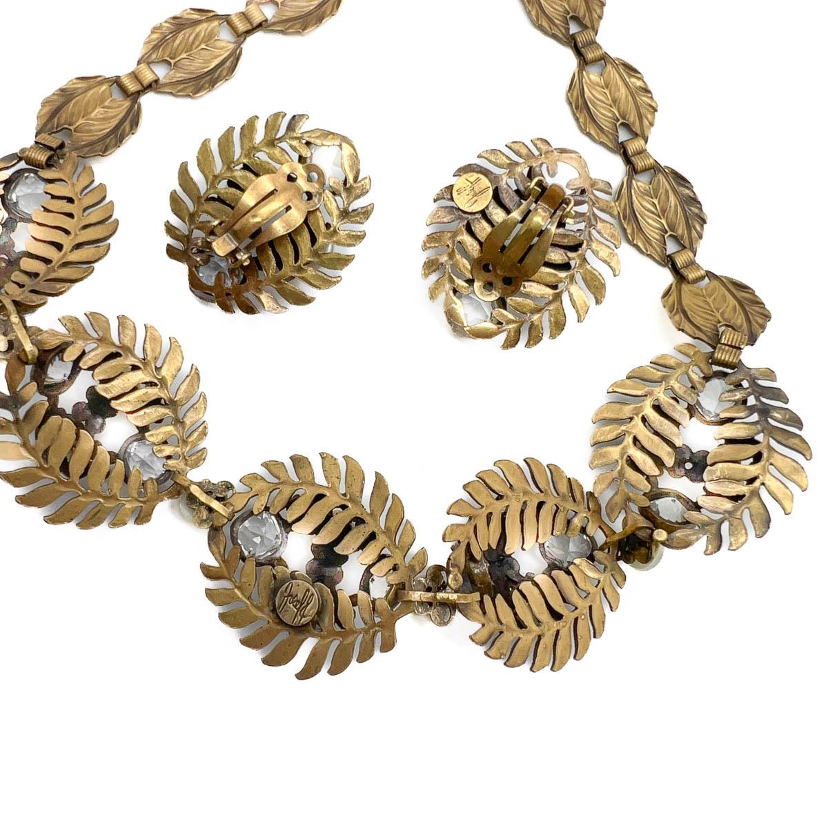 Joseff of Hollywood Perle e Paste Demi Parure vintage degli anni '40 in vendita 4