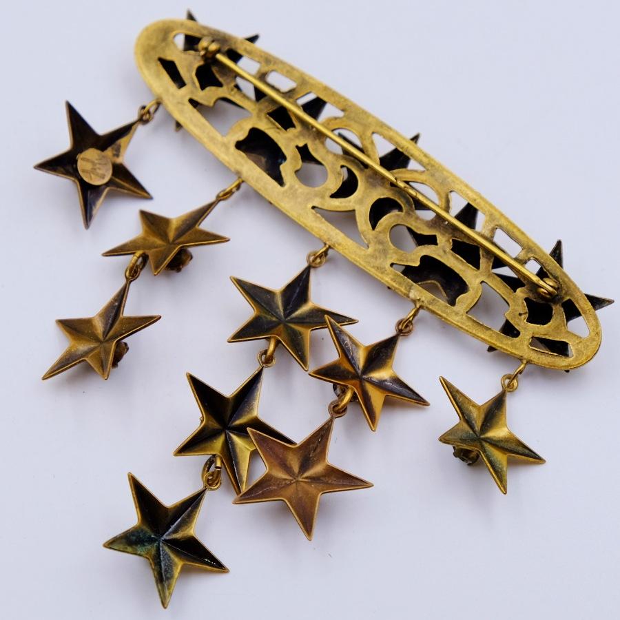 Vintage Joseff of Hollywood Stars Bar Pin 1950s In Excellent Condition In Austin, TX