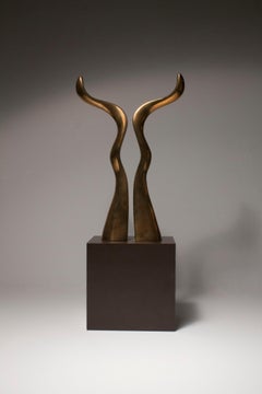 Escultura de bronce vintage de Joseph A. Burlini o prueba de artista