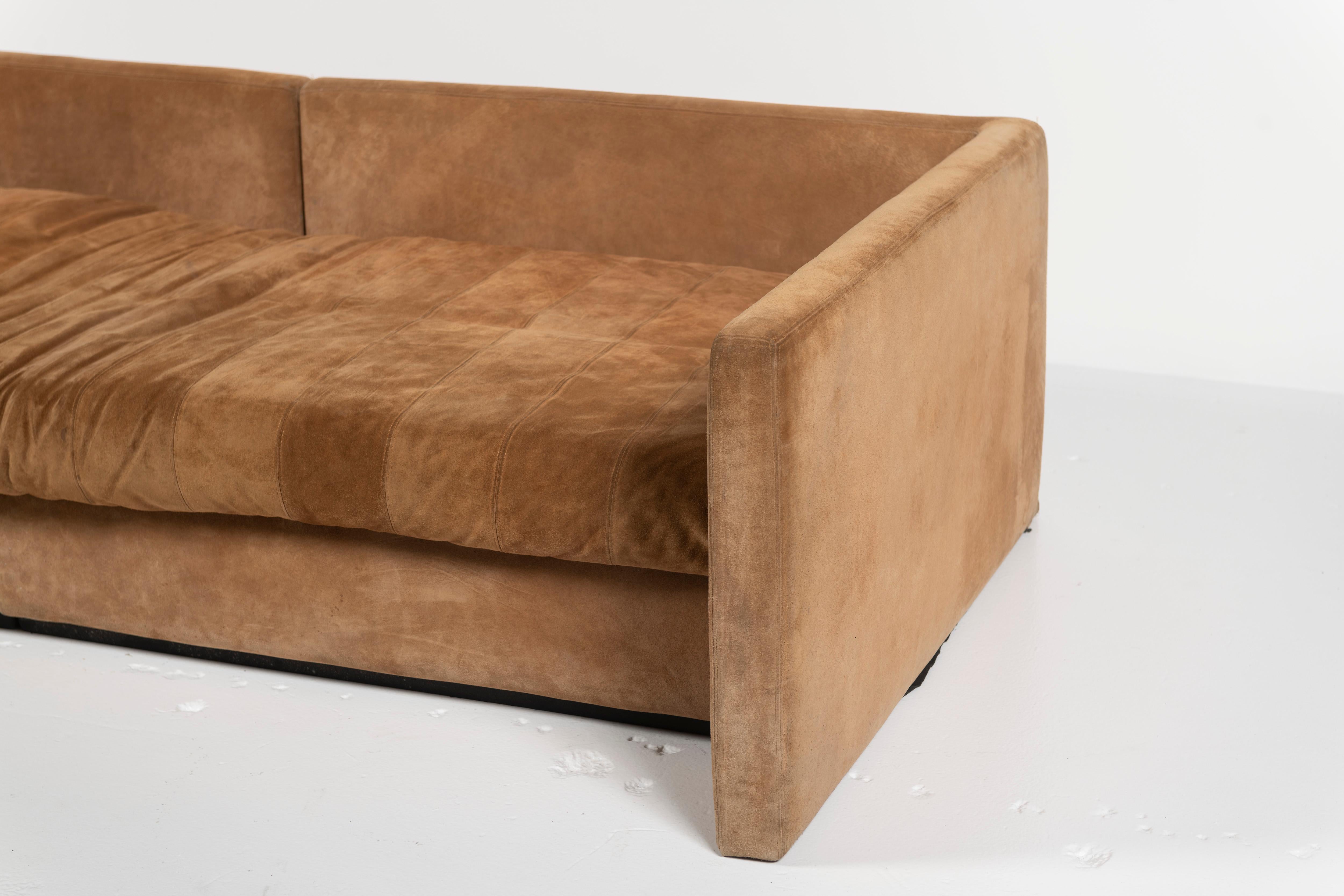 Modern Vintage Joseph D'Urso for Knoll Sofa in Nubuck