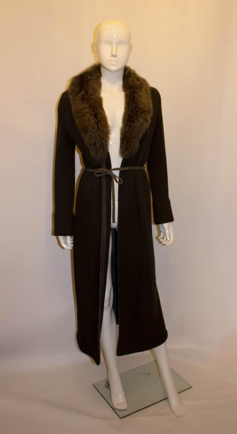 Vintage Joseph Olive Green Knit  , Suede and 'Fur'  Jacket 1