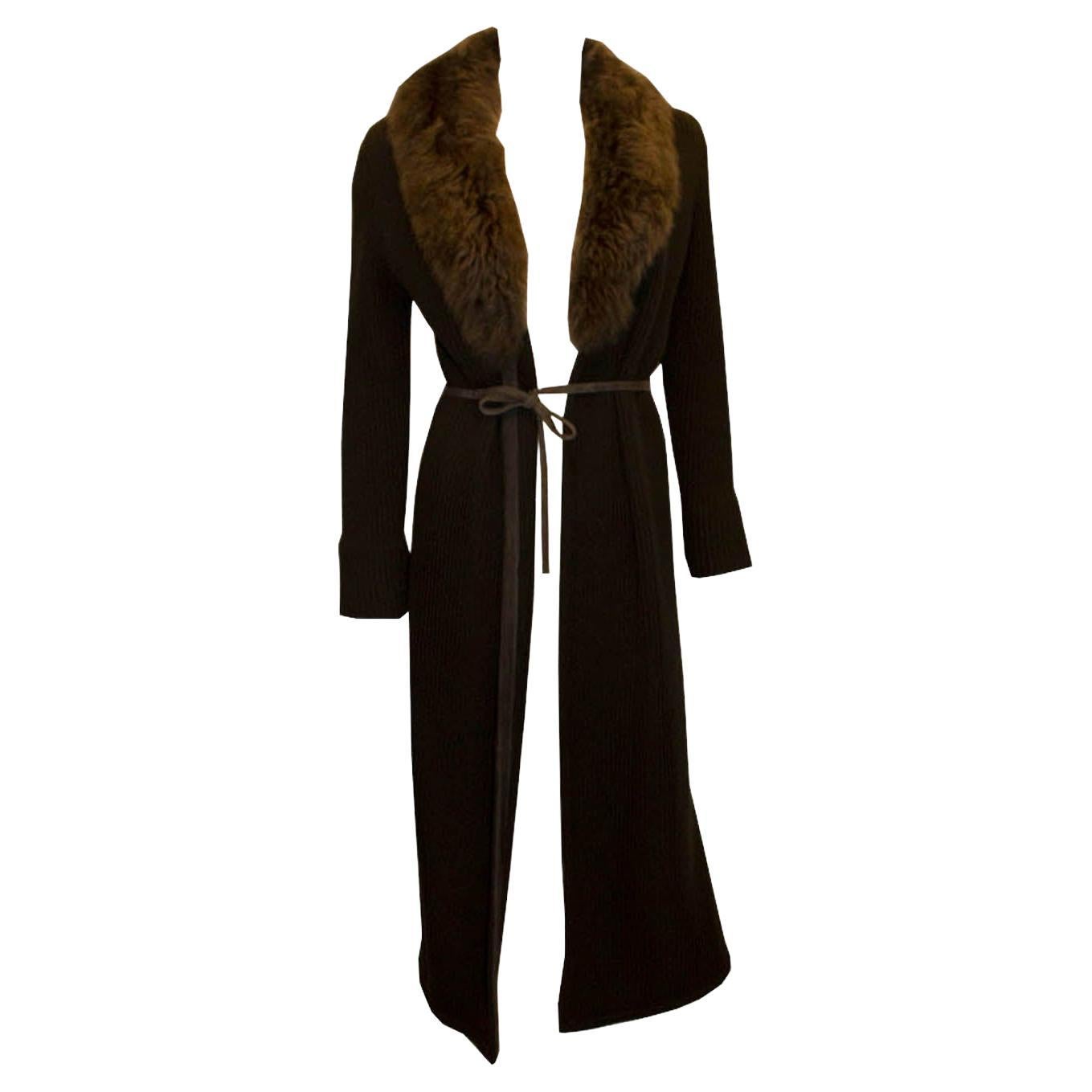 Vintage Joseph Olive Green Knit  , Suede and 'Fur'  Jacket For Sale