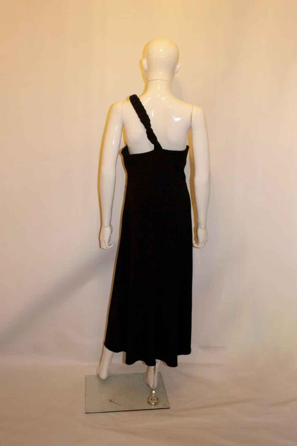 Vintage Joseph Ribkoff  Vestido de cóctel negro con un hombro en Bueno estado para la venta en London, GB