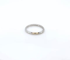 Vintage JR Wood Artcarved Platinum Band - 1950s Geometric Ring