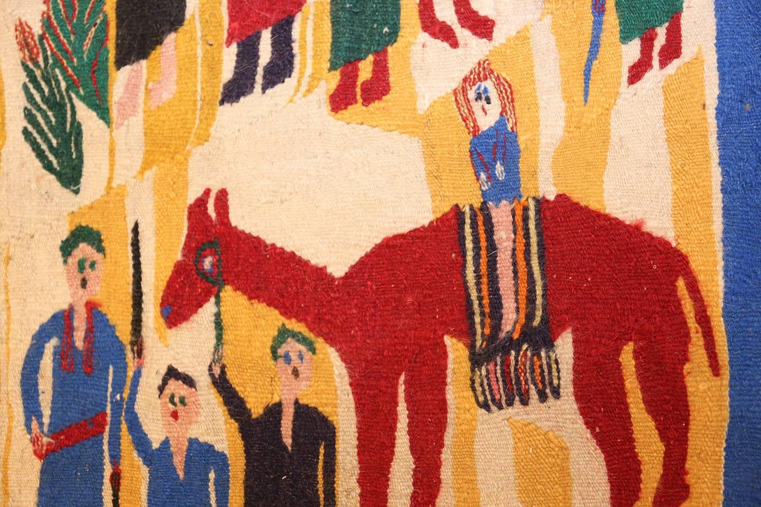 Other Vintage Judaic Purim Scene Tapestry. Size: 6 ft x 3 ft 9 in  For Sale