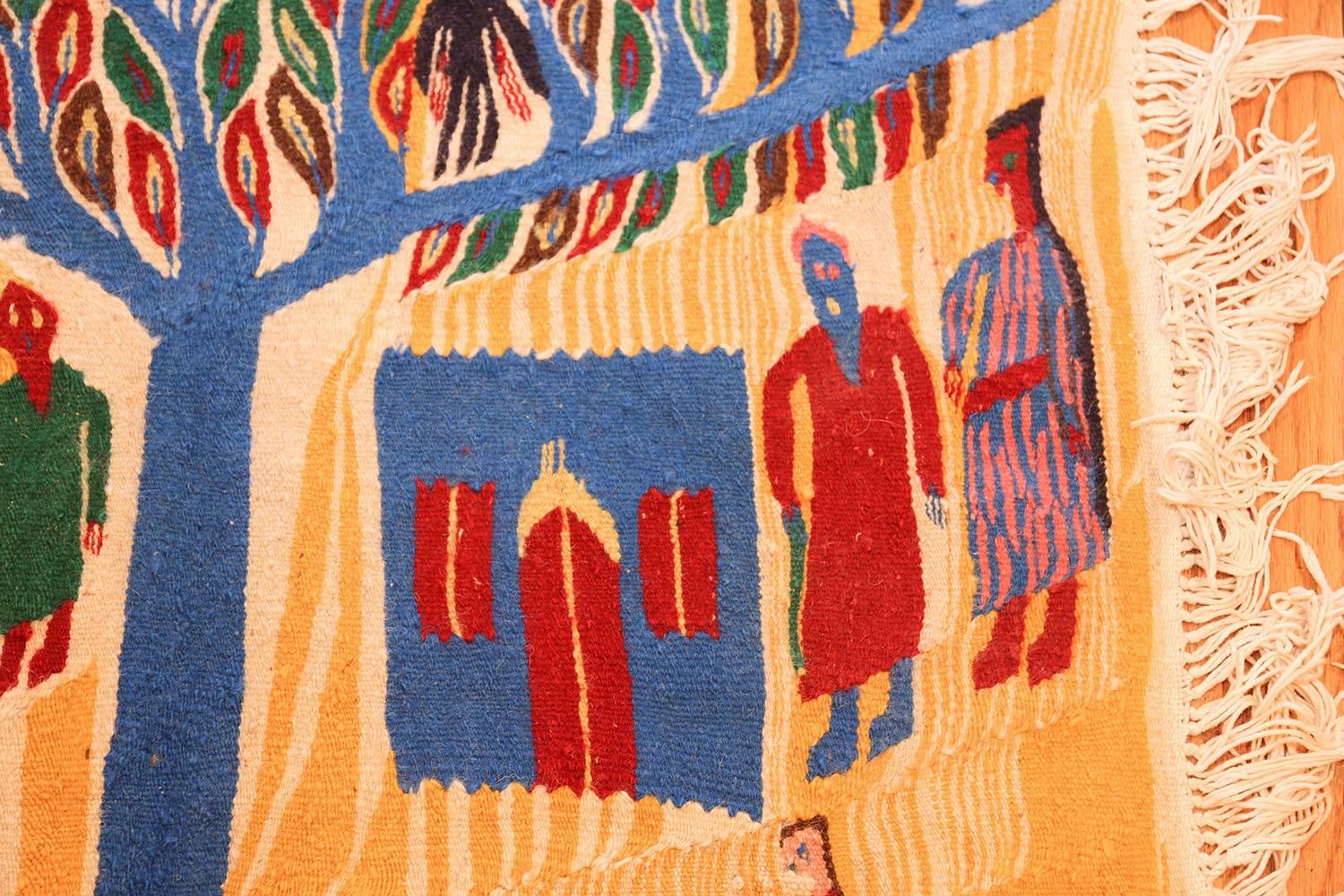 Hand-Woven Vintage Judaic Purim Scene Tapestry. Size: 6 ft x 3 ft 9 in  For Sale