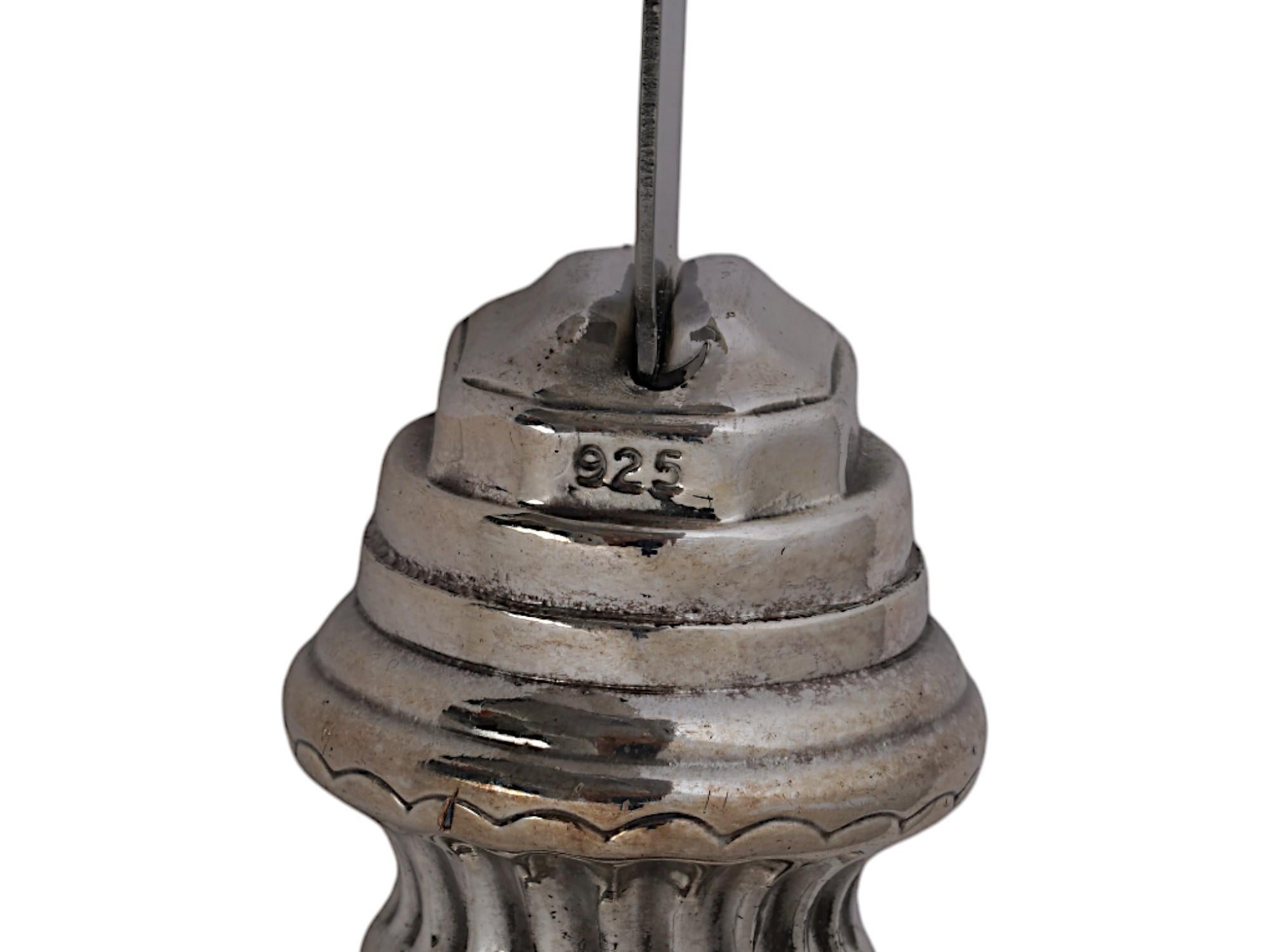 Coltello da challah vintage Judaica Sheffield in acciaio e argento in vendita 1