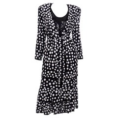 Vintage Judith Ann Creations Seta Perline 3Pc Vestito Dot Dot Dot Paillettes Nuovo con Etichetta