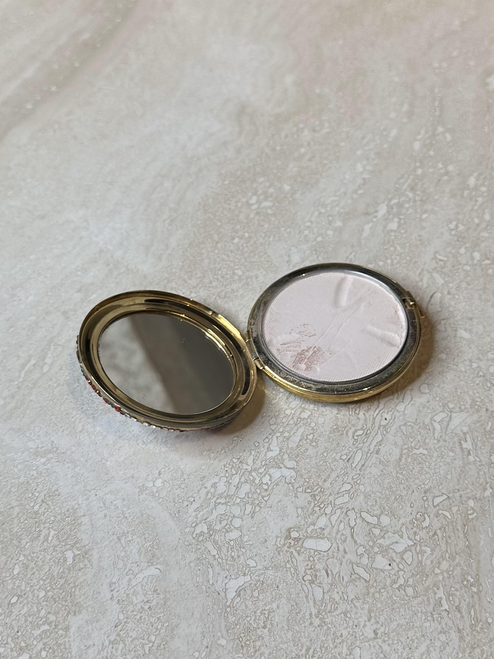 da uomo o donna Specchio compatto vintage con brillantini di Judith Leiber in vendita
