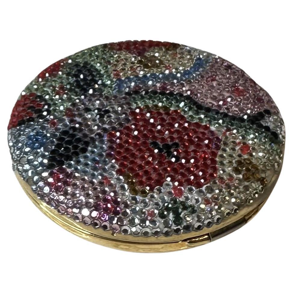 Judith Leiber miroir compact éblouissant vintage