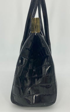 Vintage Judith Leiber Black Alligator Handbag