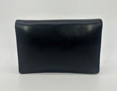 Vintage Judith Leiber Black Box Calf Leather Clutch