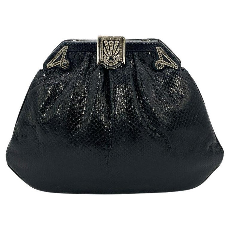 Judith Leiber Couture Bow Deco Crystal Minaudiere