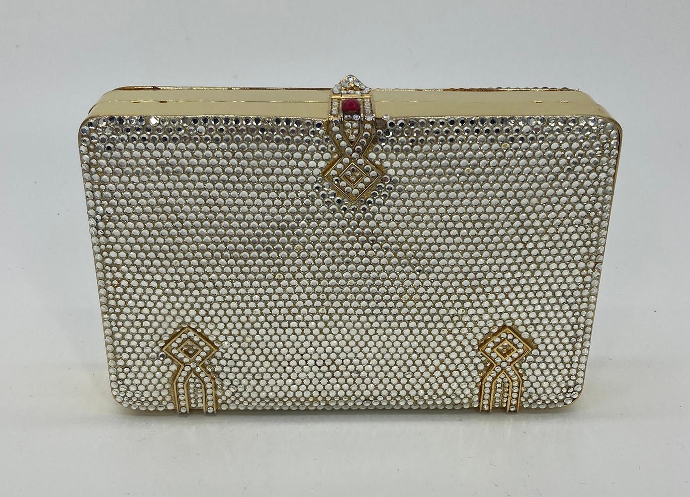 Judith Leiber Crystal Briefcase Minaudiere In Good Condition In Philadelphia, PA