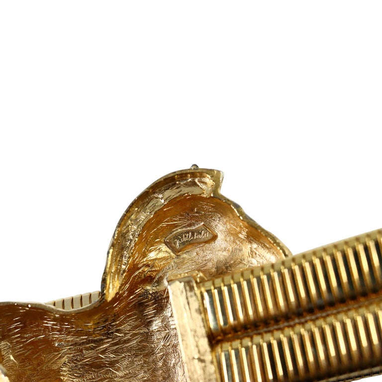 Vintage Judith Leiber Gold Horse Belt Circa 1980s Vintage Judith Leiber Gold Horse Belt Circa 1980s at 1stDibs  main image 2
