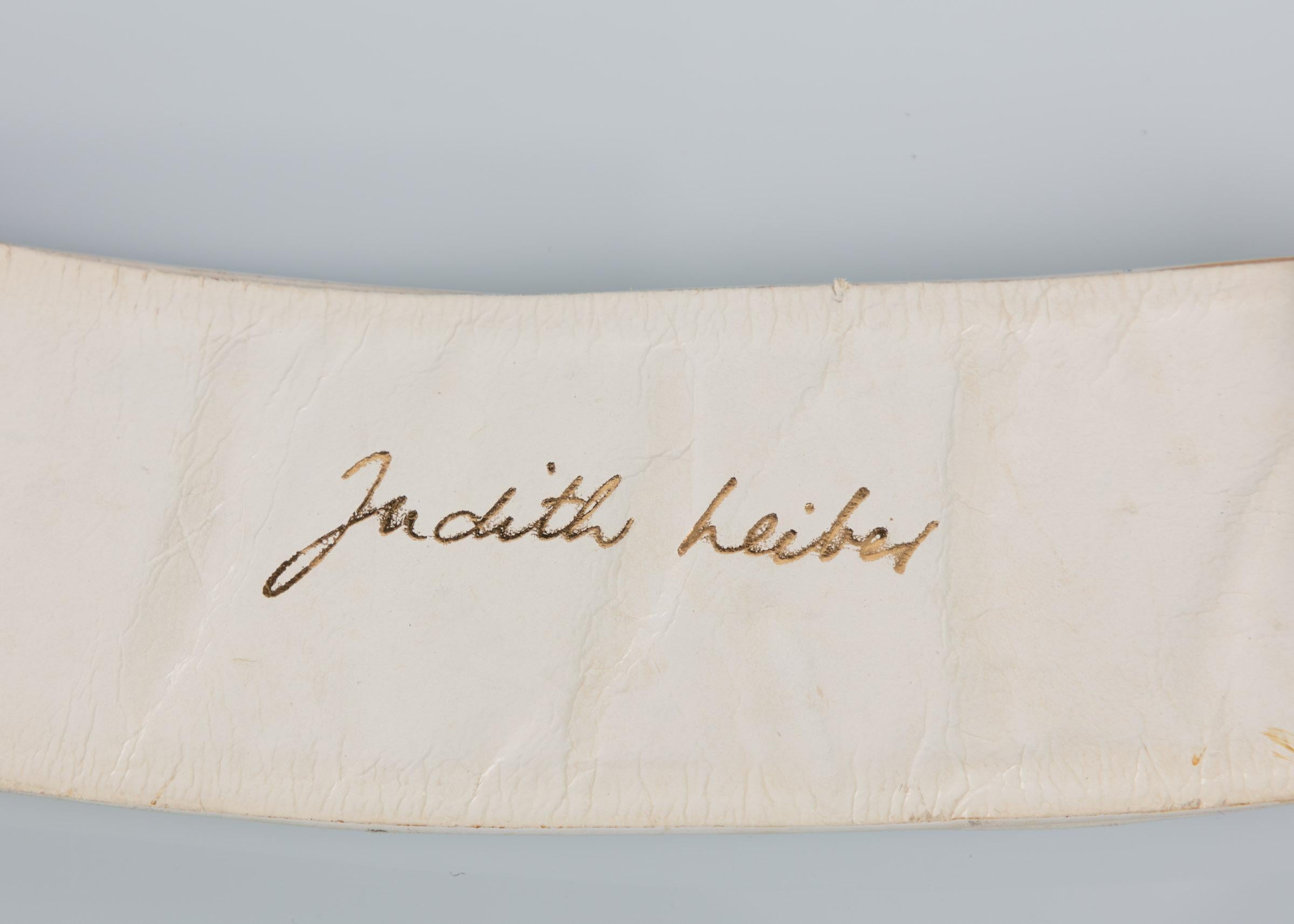 Women's Vintage Judith Leiber Gold Koi Fish Leather Belt