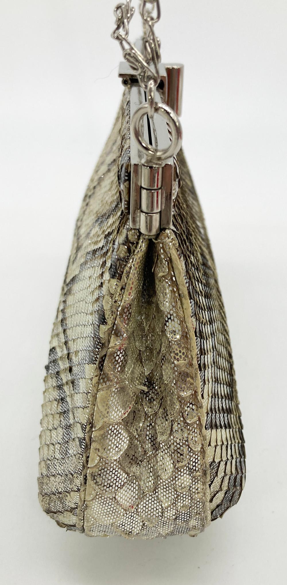 Brown Judith Leiber Metallic Snakeskin Shoulder Bag For Sale