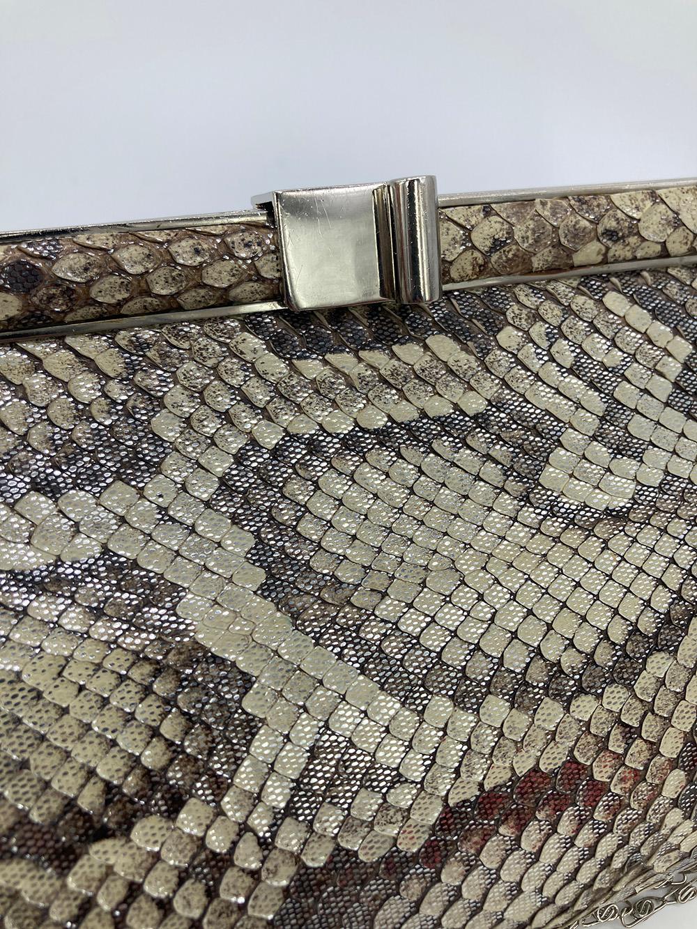 Women's Judith Leiber Metallic Snakeskin Shoulder Bag For Sale