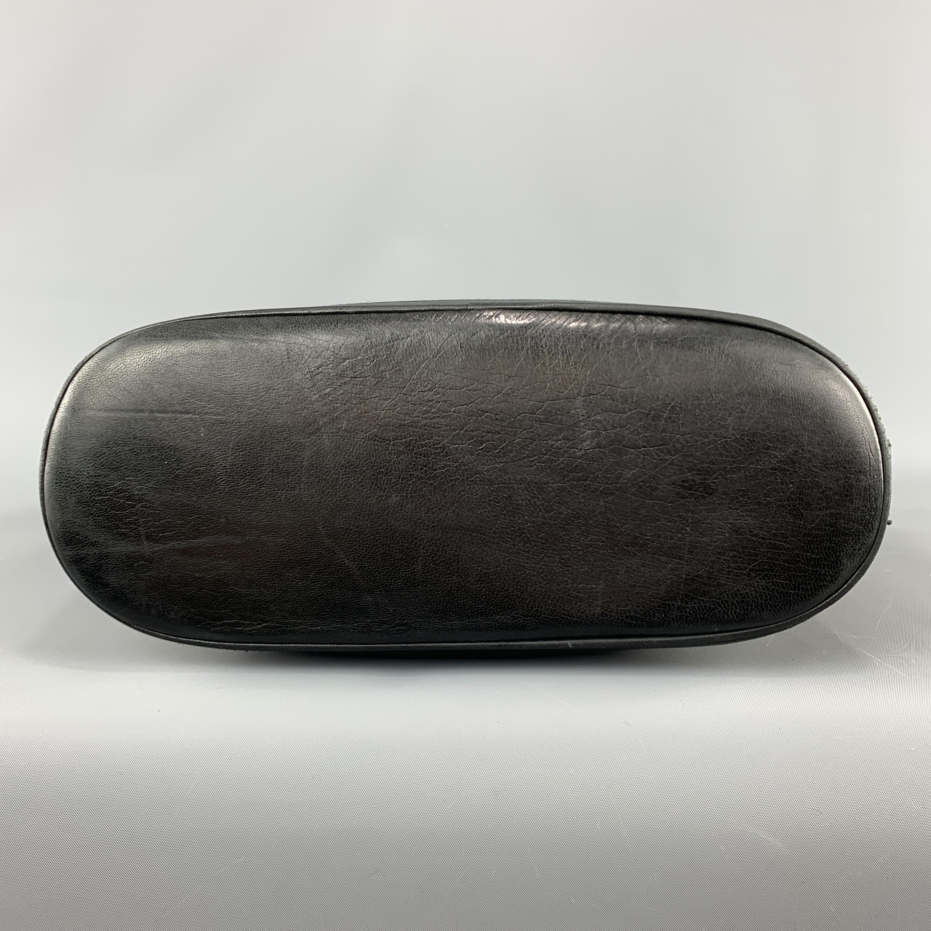 Vintage JUDITH LEIBER Quilted Black Leather Shoulder Handbag 2