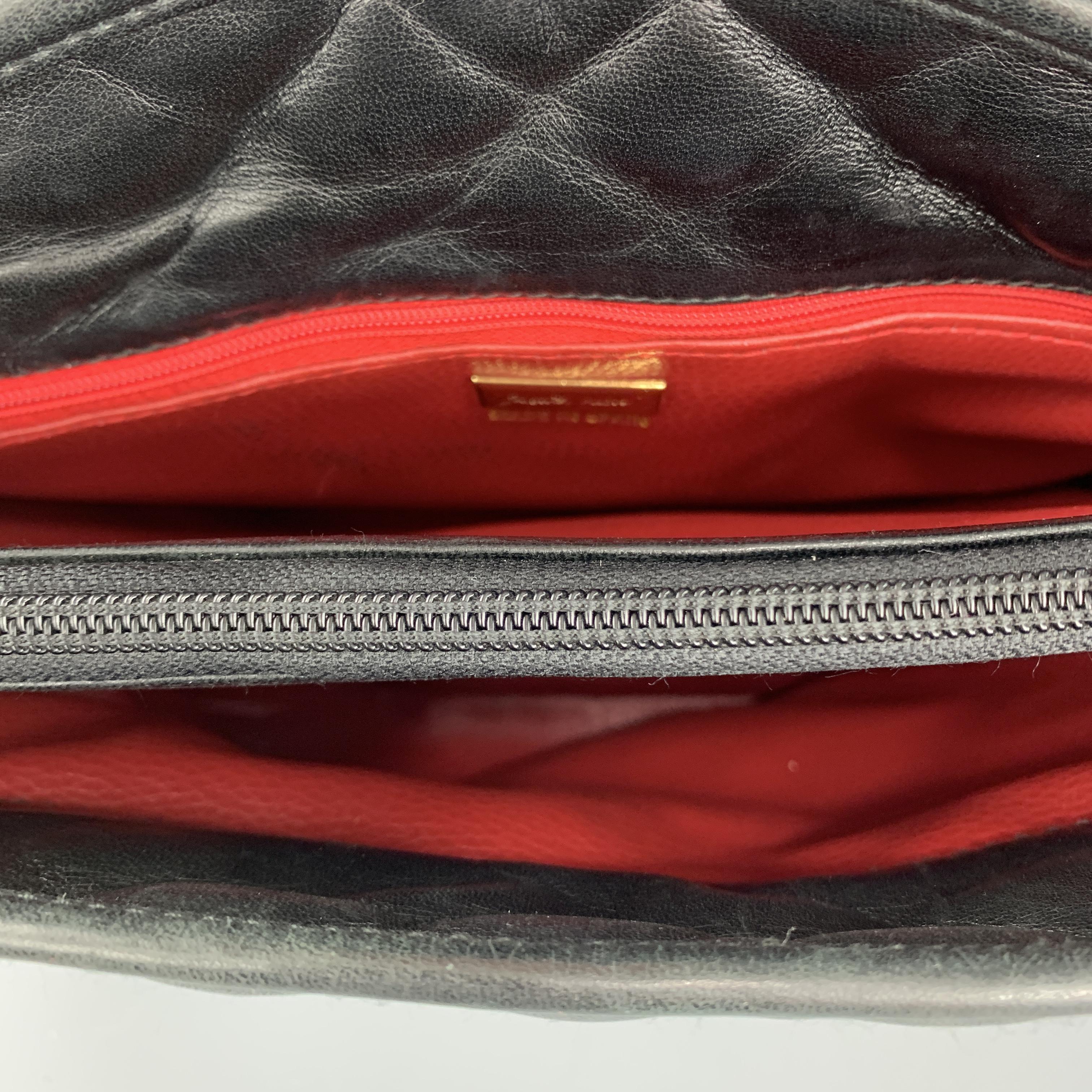 Vintage JUDITH LEIBER Quilted Black Leather Shoulder Handbag 3