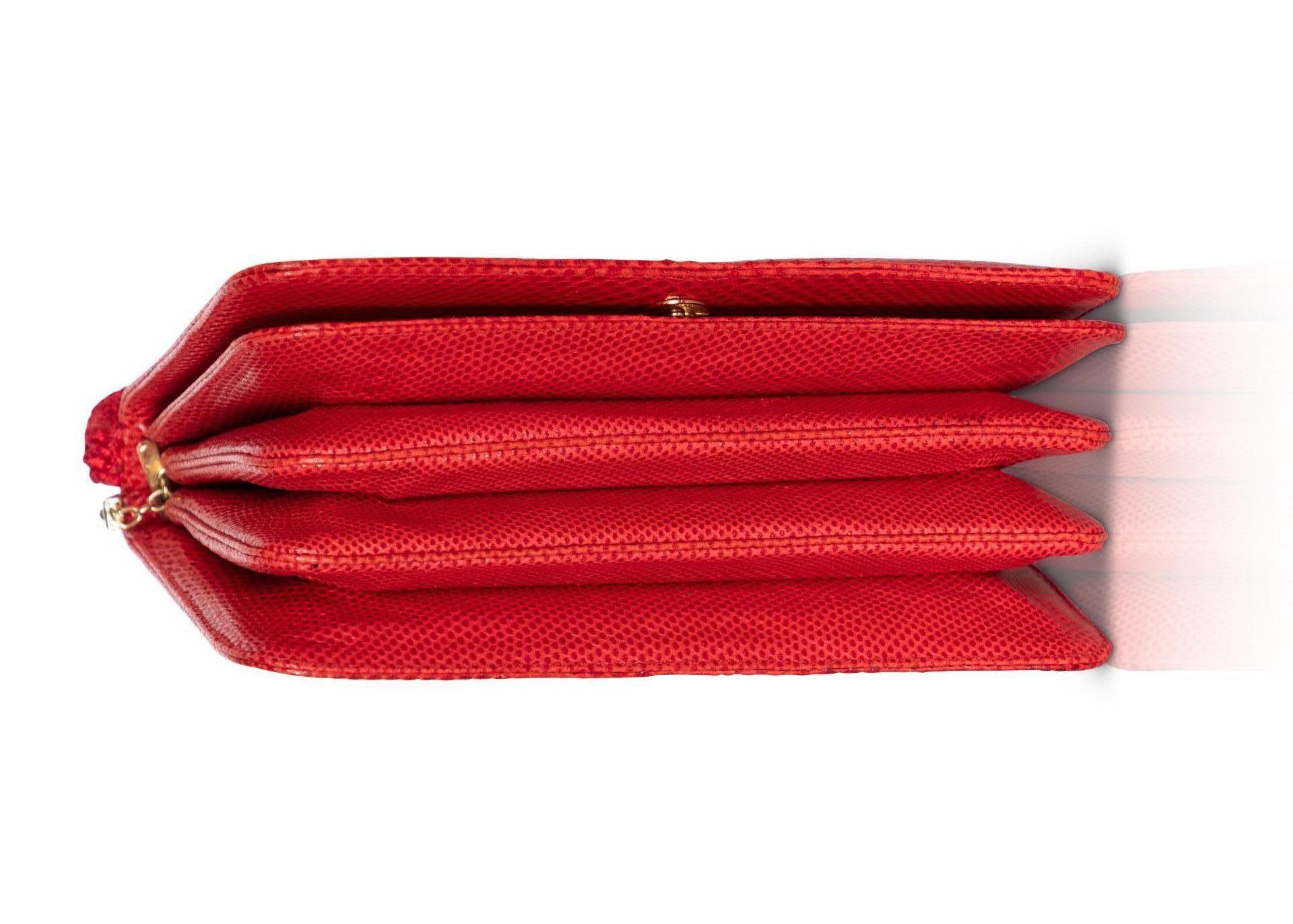 Men's Vintage Judith Leiber Red Karung Tassel Bag