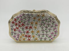 Vintage Judith Leiber Stick Figure Floral Print Minaudiere