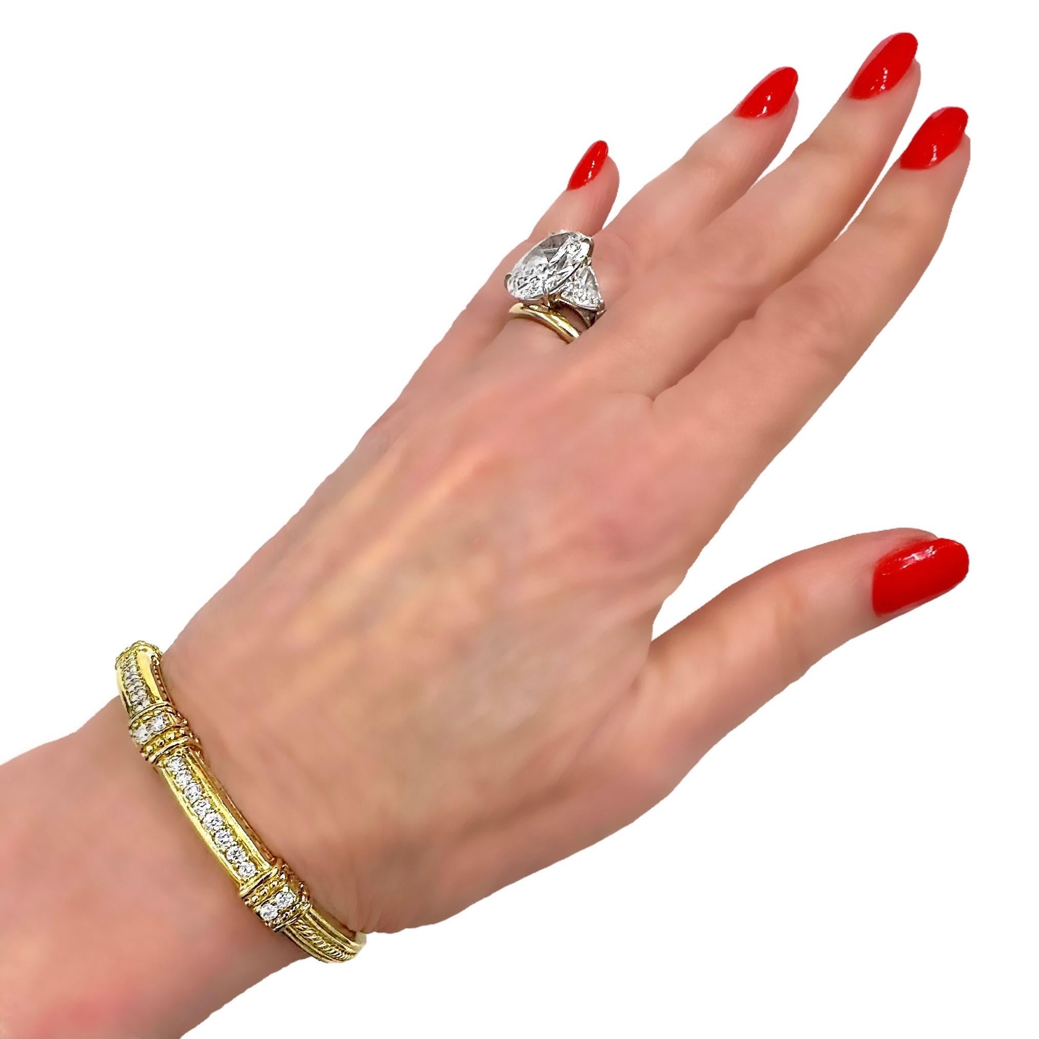 Judith Ripka Vintage Armreif aus Gold und Diamanten 10
