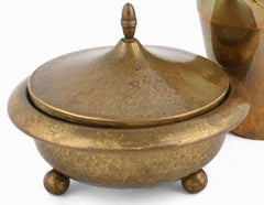 Vintage Jugendstil Brass Can and Vase by WMF, Germany, 1910s