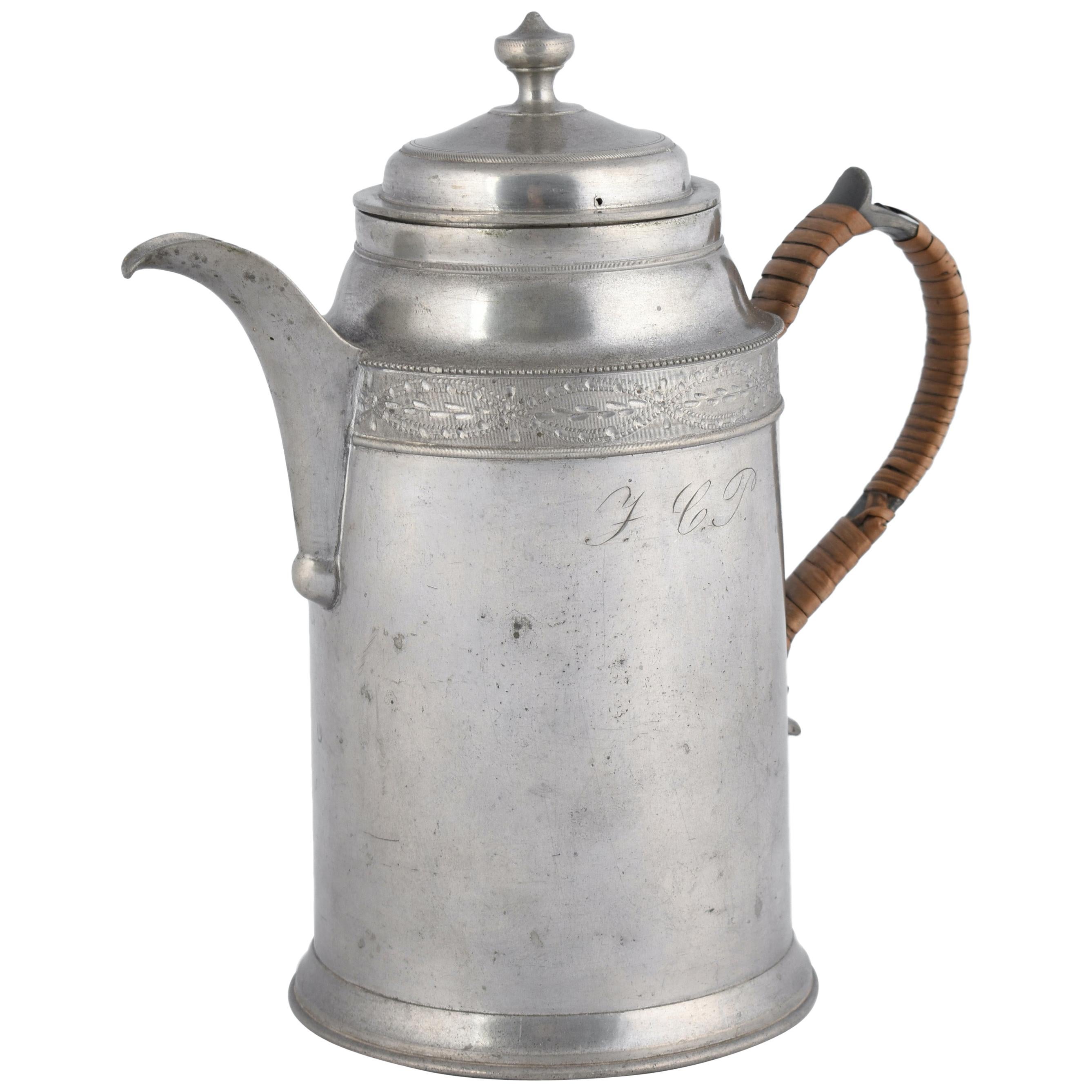 Vintage Jugenstil Coffee Pot by Jacob Heinrich Weiss, Germany Late 19th Century