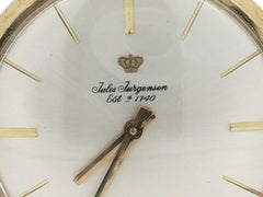 Vintage Jules Jungensen 14k Gold 40mm Slim Thin Open Face Pocket Watch Cal. P330
