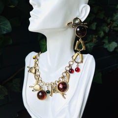 Vintage Juliana D&E Equestrian Jockey Jeweled Parure Gucci Style Horse Charms