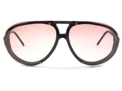 Vintage Julio Iglesias 9190  Aviator  Sunglasses Burgundy 1980