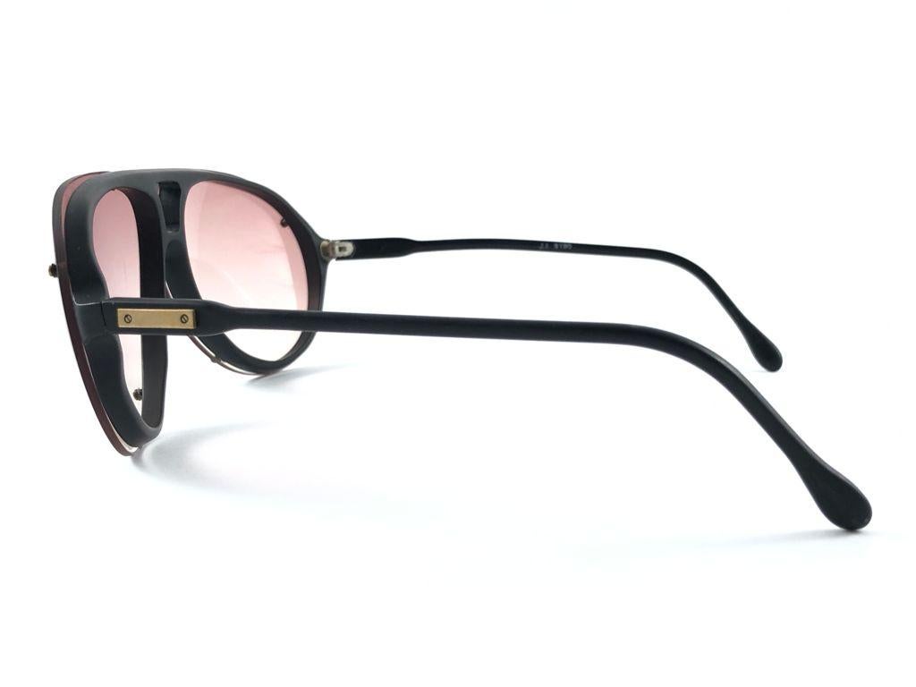 Women's or Men's Vintage Julio Iglesias 9190  Aviator  Sunglasses Burgundy 1980
