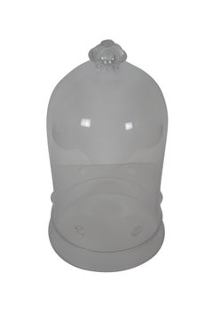 Vintage Juliska Art Glass Isabella Cloche Dome Bell Jar Display Terrarium 13”