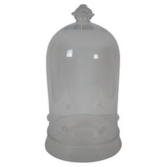 Vintage Juliska Art Glass Isabella Cloche Dome Bell Jar Display Terrarium 13”